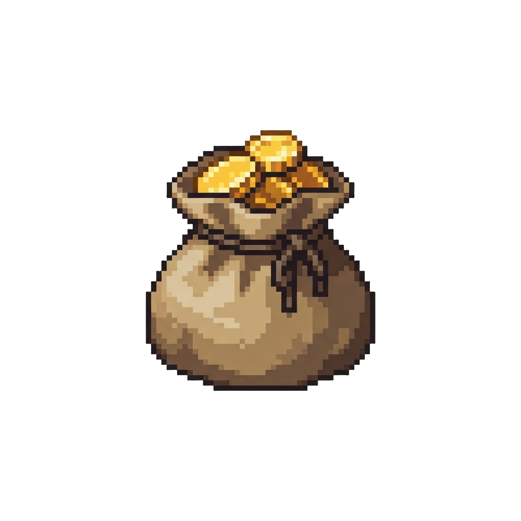 A Heavy Bag of Shiny Gold Coins