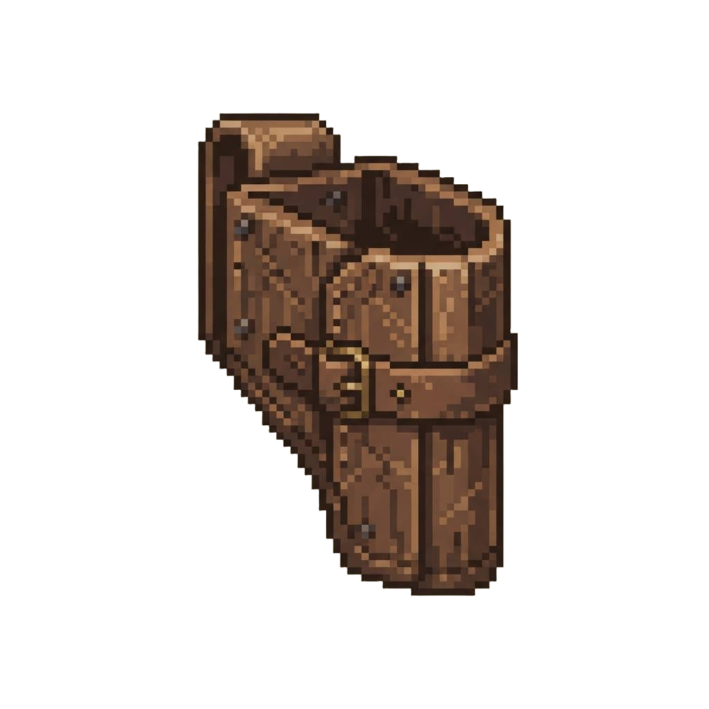 A Worn Wooden Holster