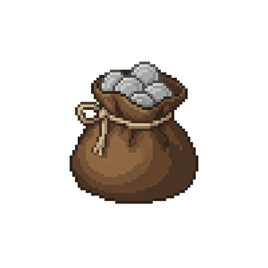 A Small Cloth Pouch of Silver Quarters