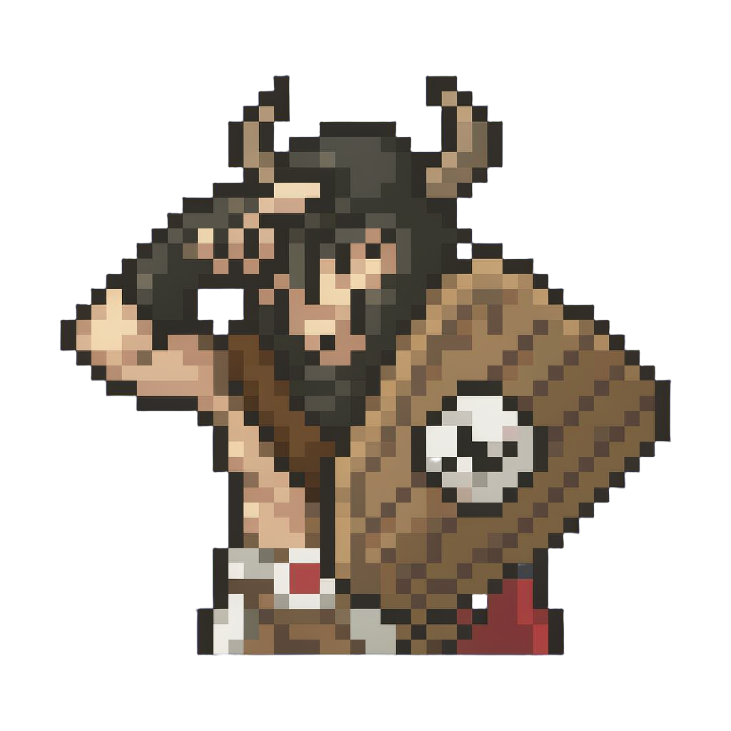 A Majestic Norse Salute Holding the Wooden Board Toward the Night Sky
