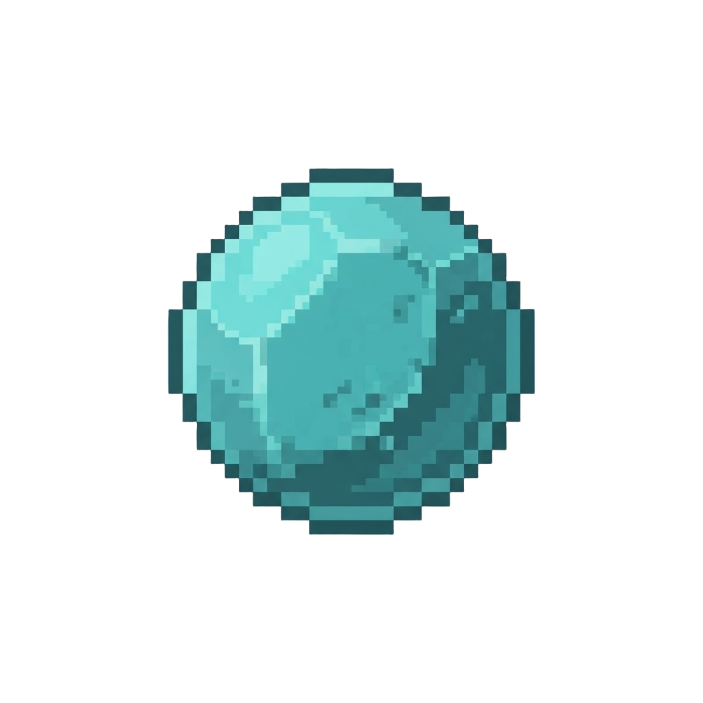 A Glowing Turquoise Sea-glass Orb