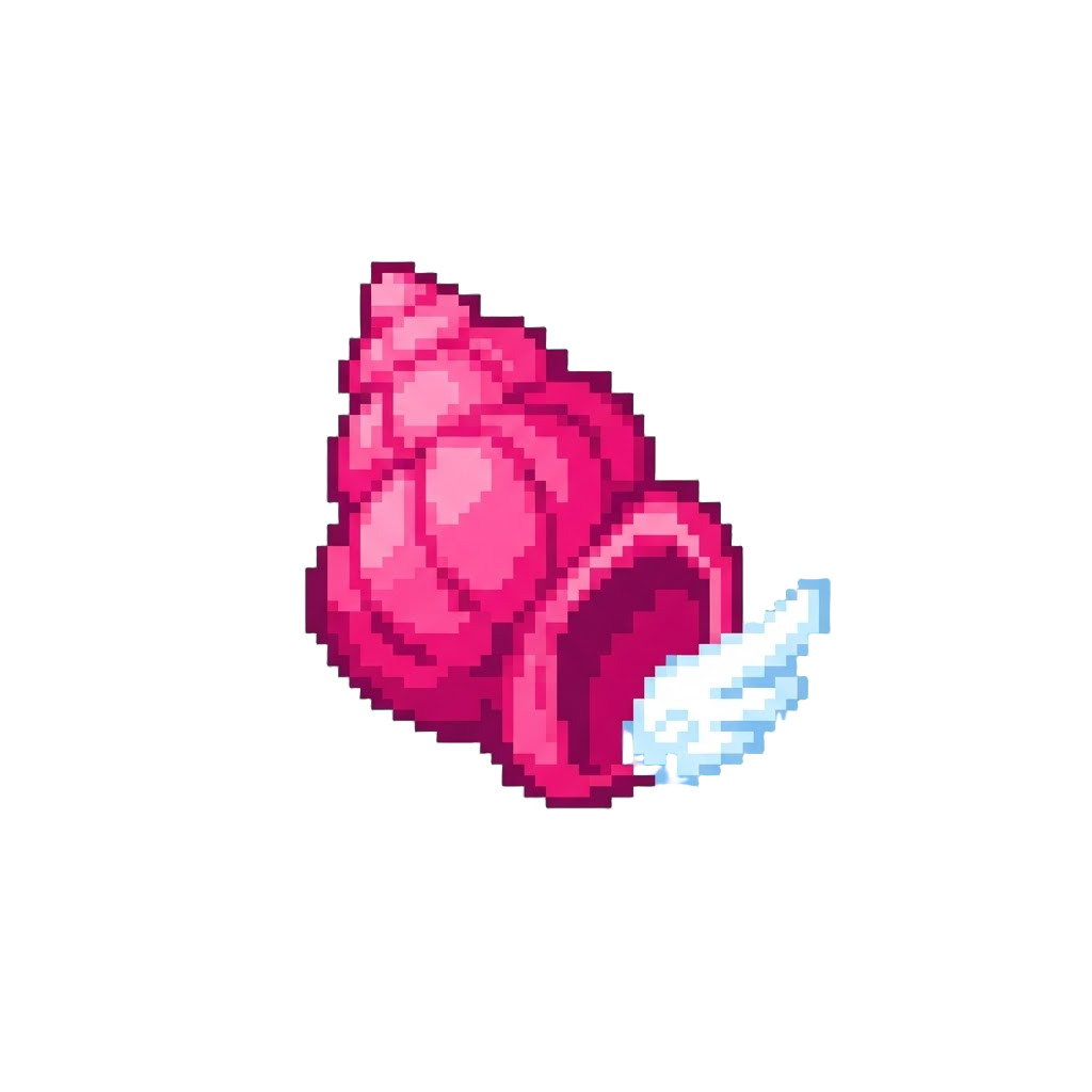 A Neon Pink Speed-boost Seashell