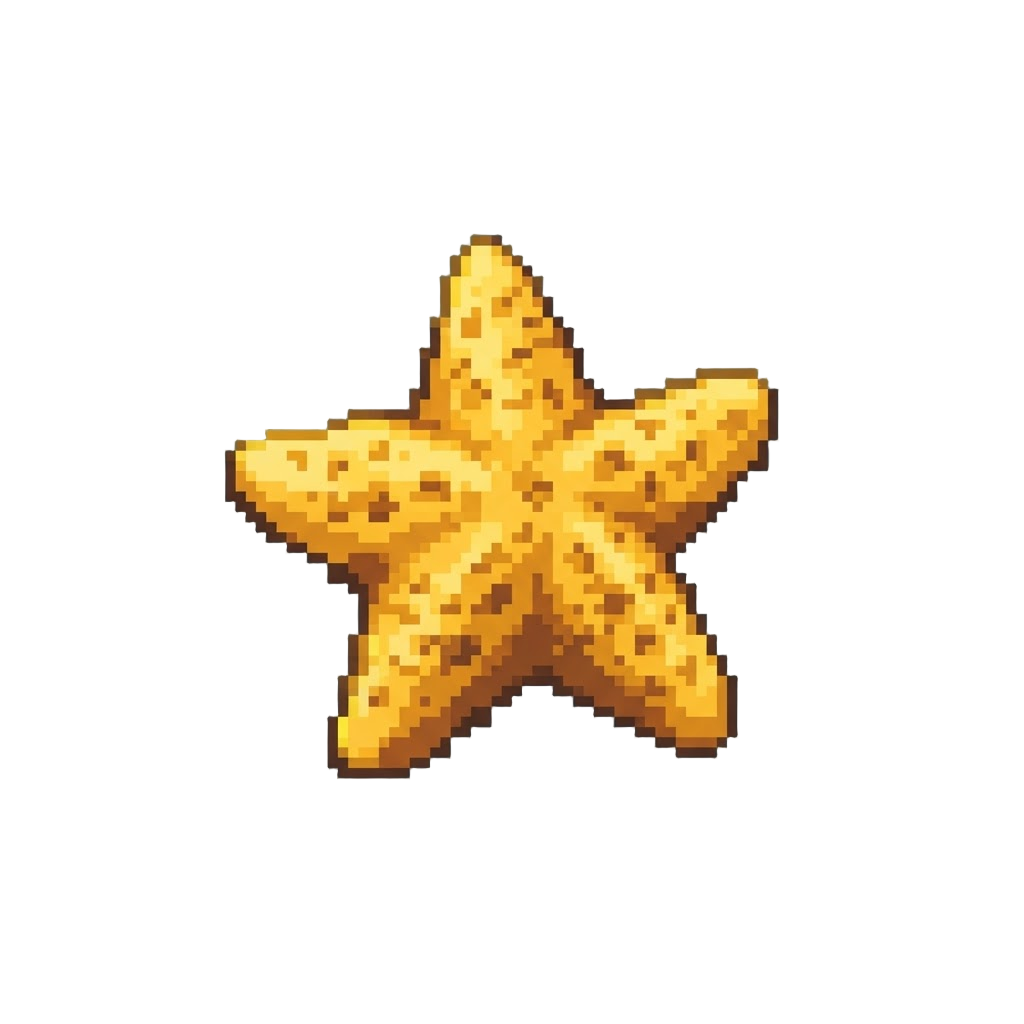 A Bright Yellow Coral Star