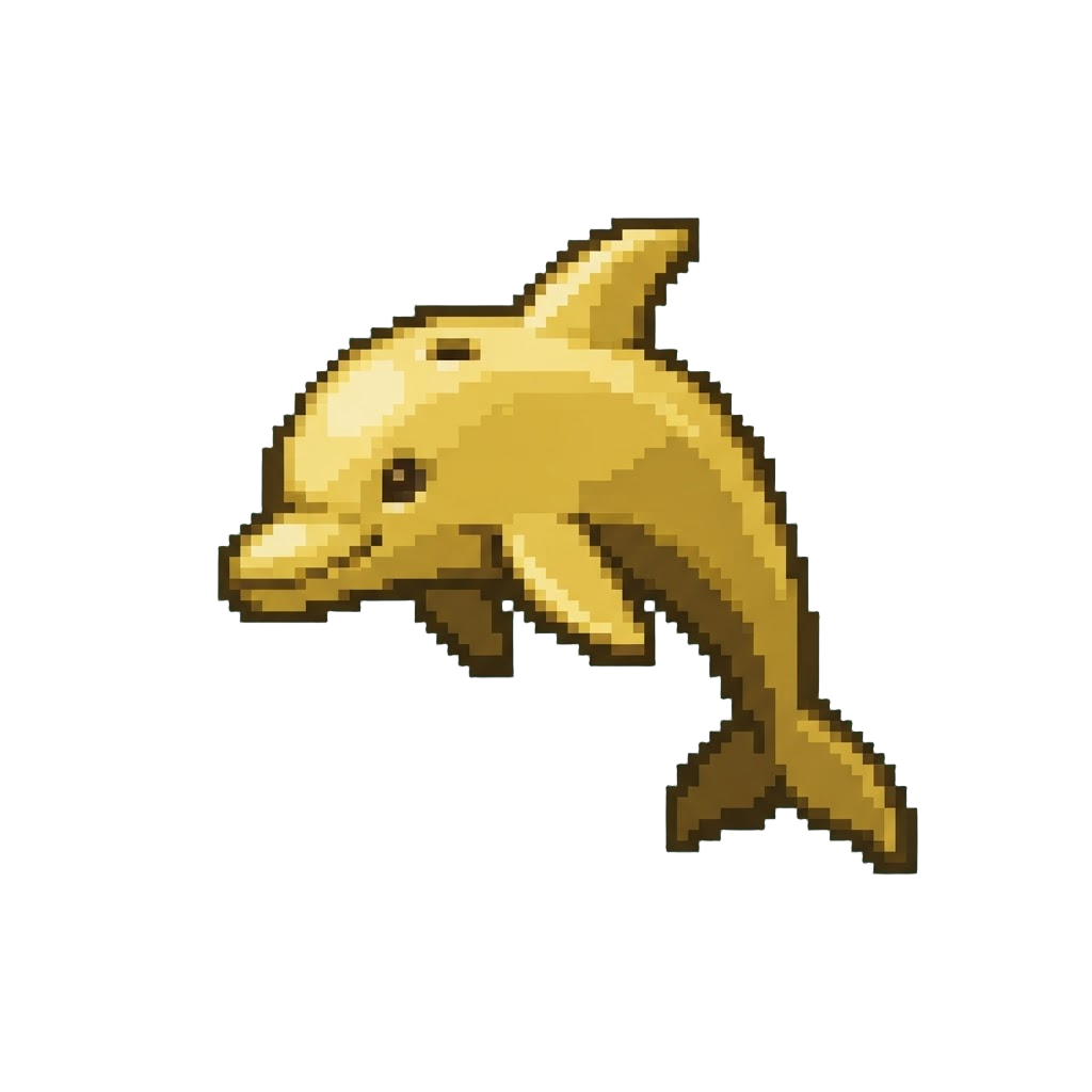A Golden Dolphin Emblem
