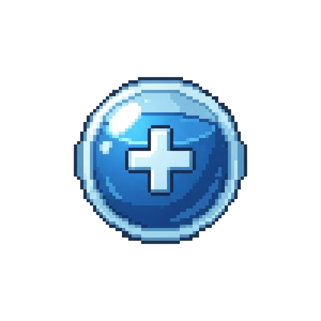 A Glowing Blue Health Bubble