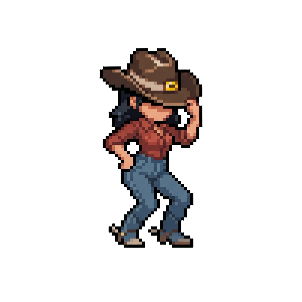 A Dramatic Cowgirl Hat-tilt and Hips-swaying Groove