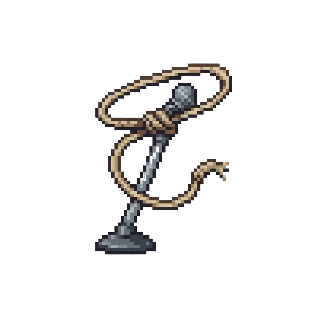 A Lasso-twirling Trick That Entangles the Microphone Stand