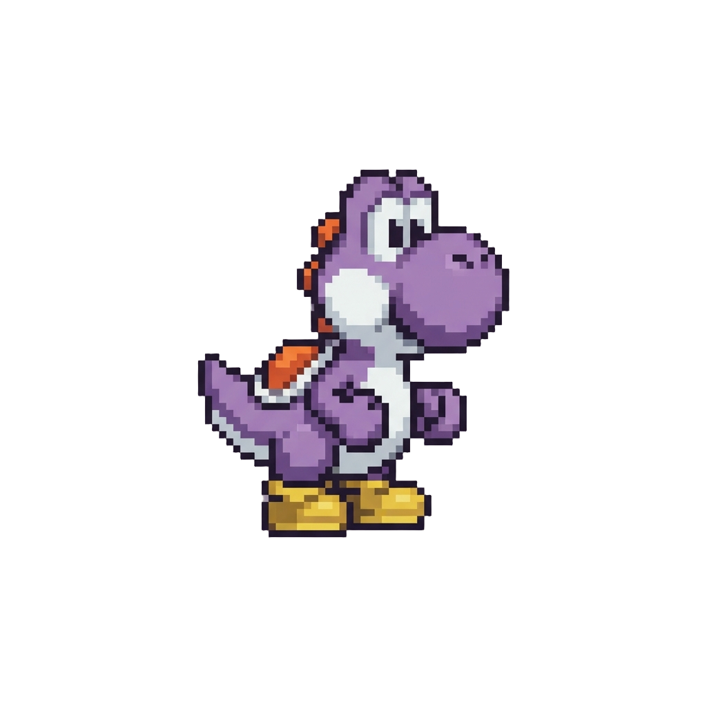 A Purple Yoshi Figurine