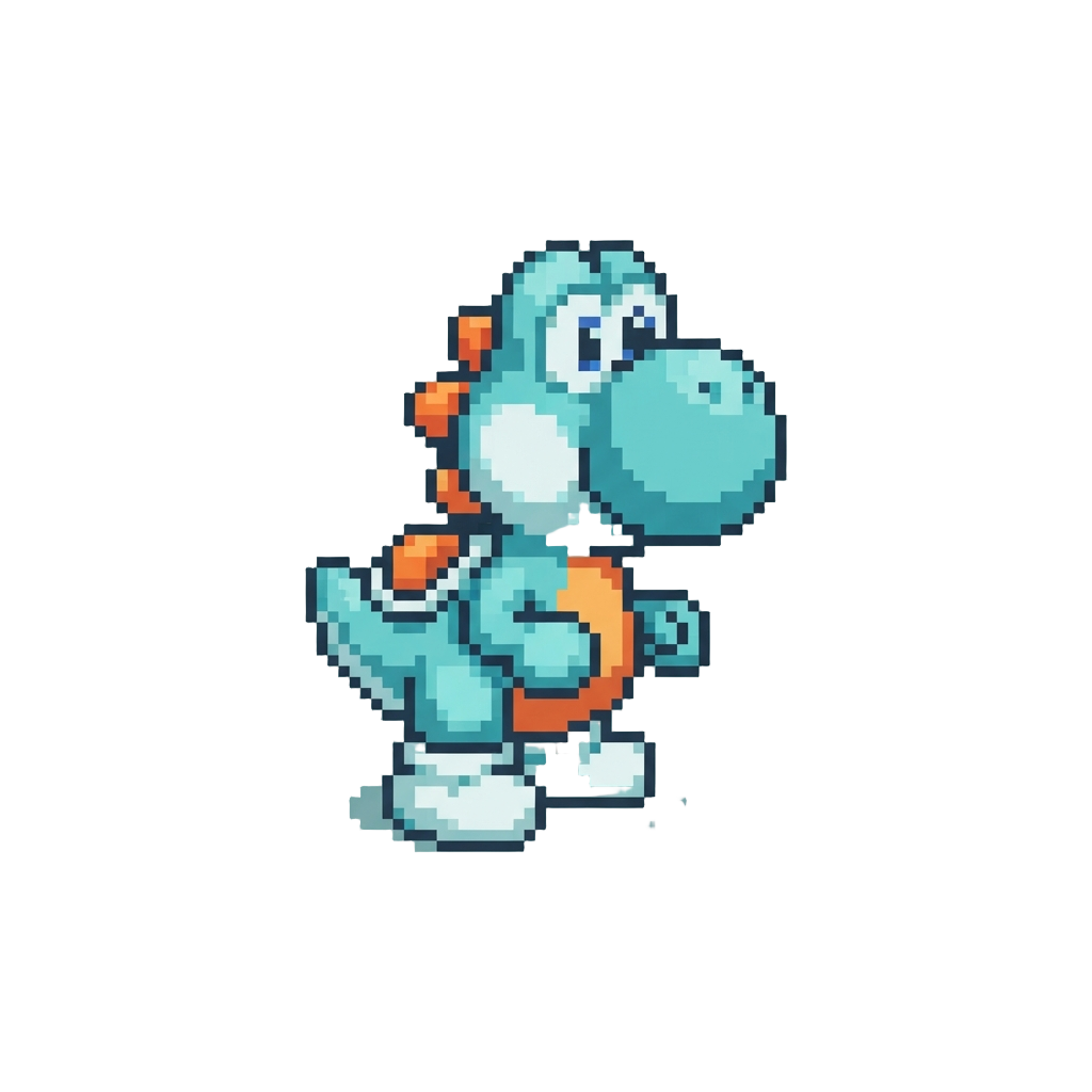 A Cyan Yoshi Figurine