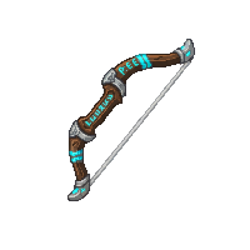 An Enchanted Bow with Glowing Runes