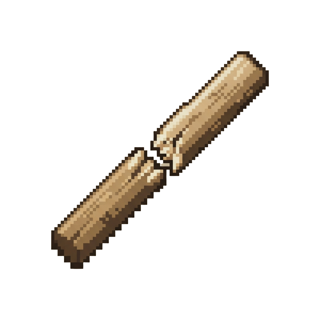 A Broken Wooden Stick