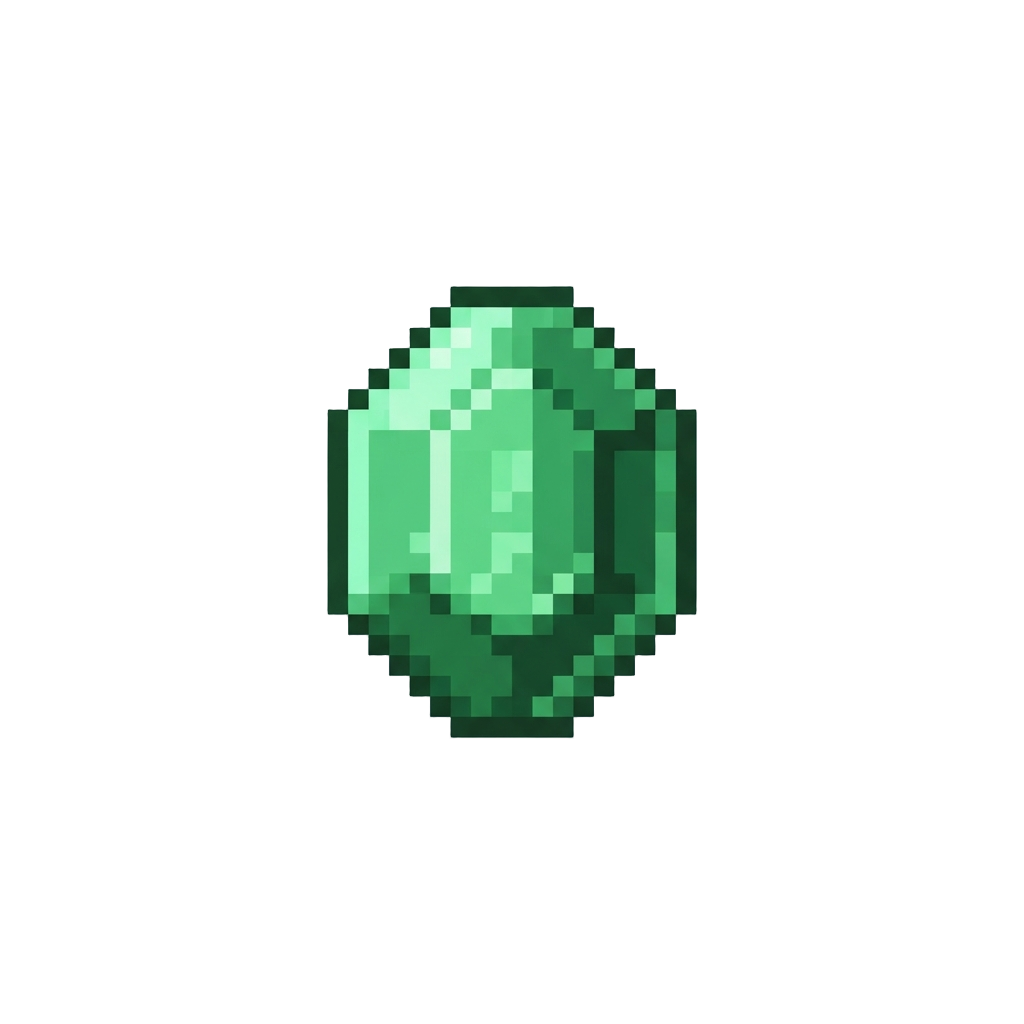 A Glowing Green Emerald