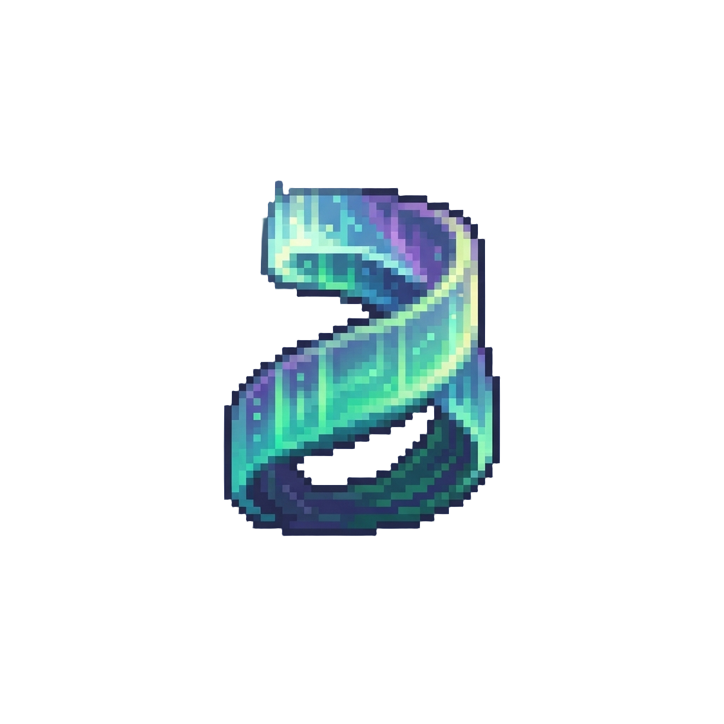 A Swirling Aurora Borealis Light Band