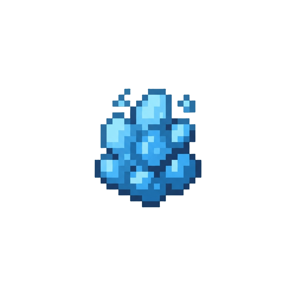 A Patch of Flickering Blue Spark Puffs