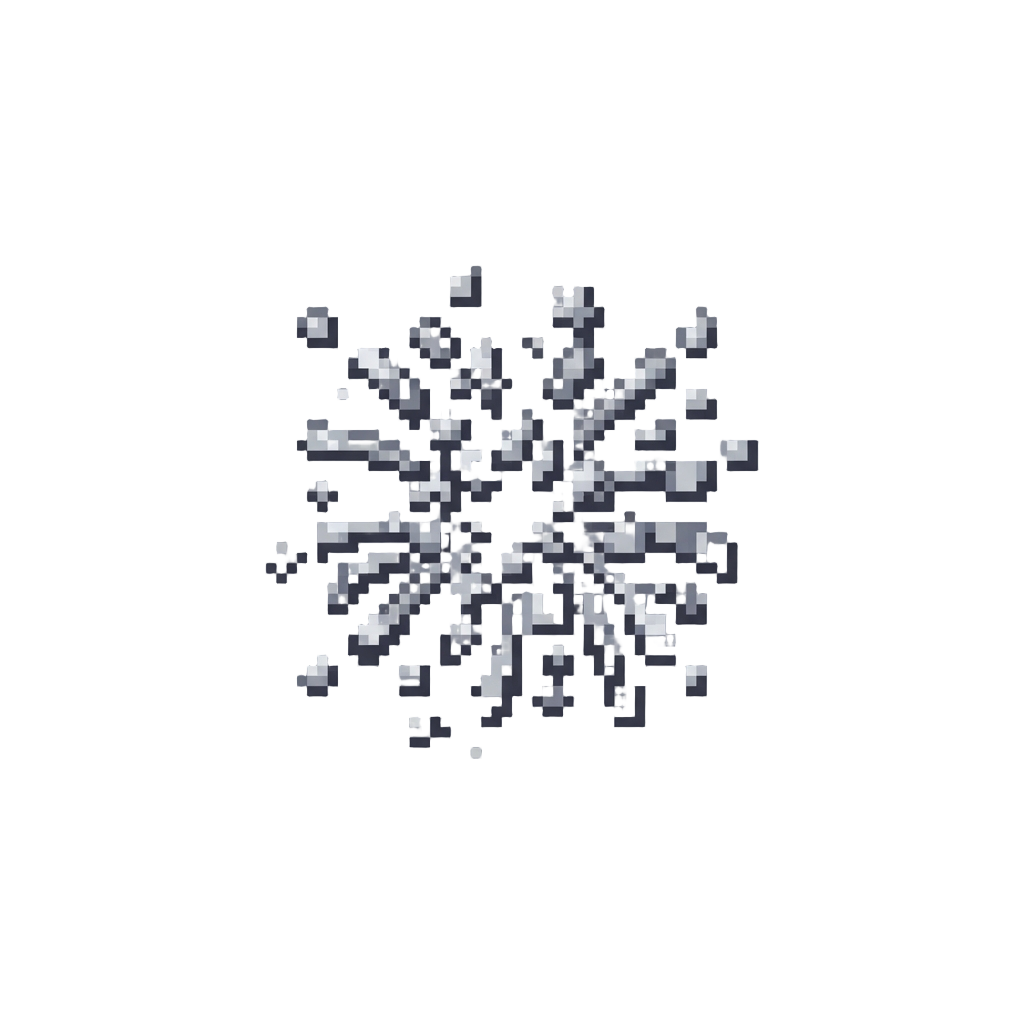 A Burst of Silver Confetti Sparks
