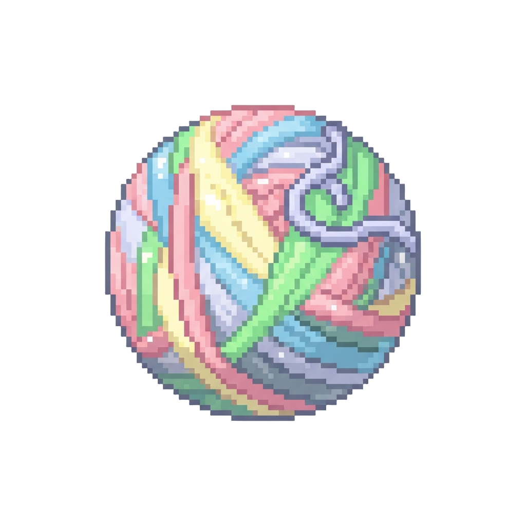 A Oversized Pastel Wool Yarn Ball