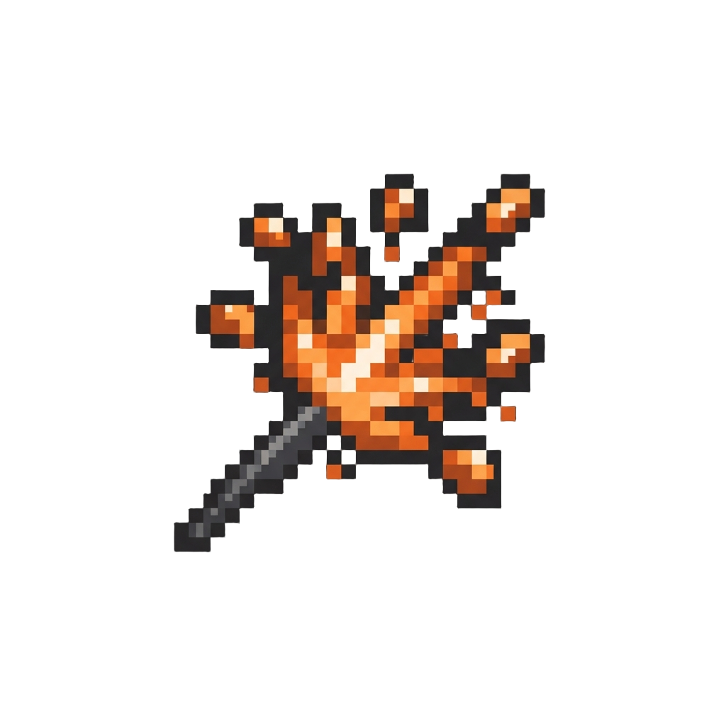 A Sputter of Orange Sparkler Embers