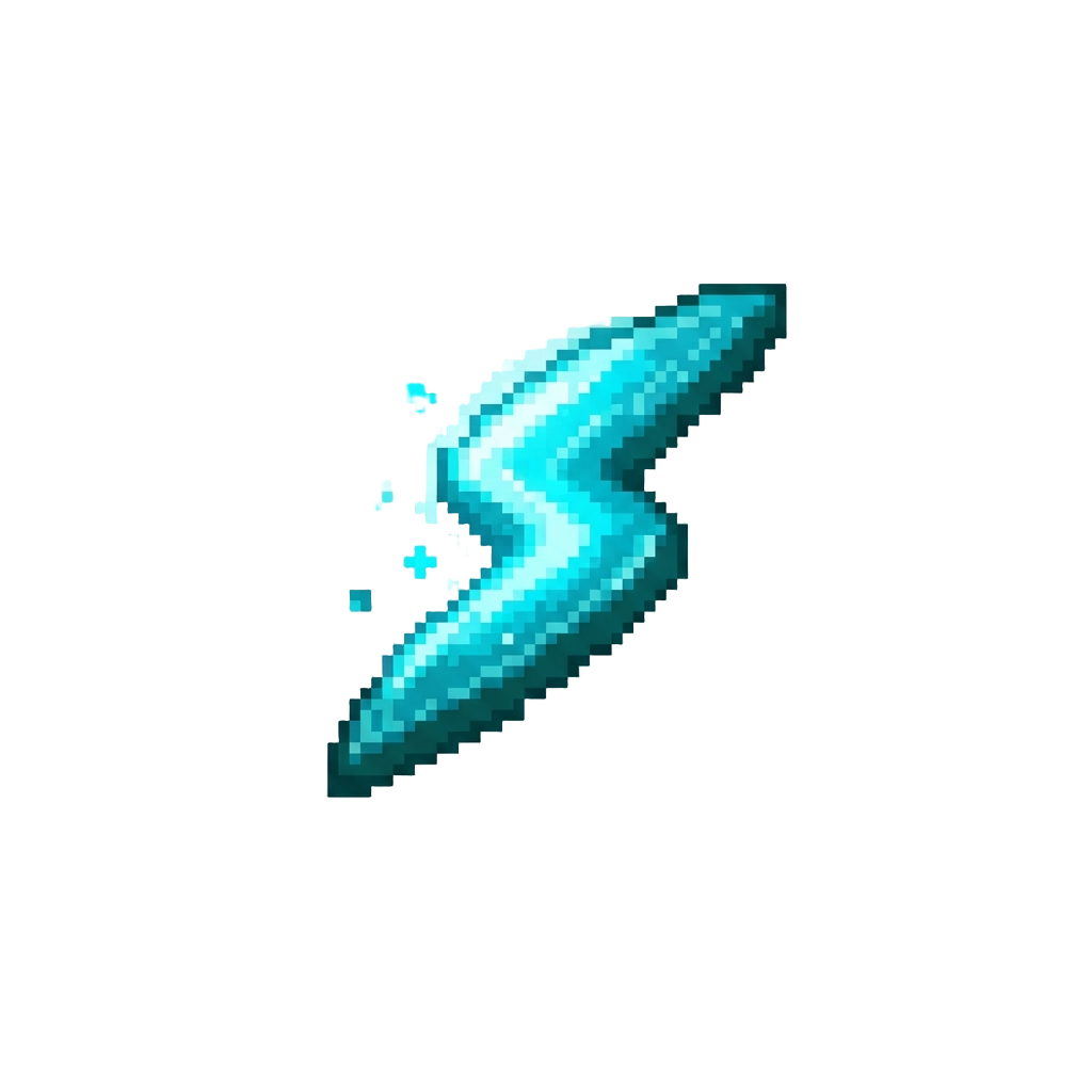 A Crooked Turquoise Light Stroke