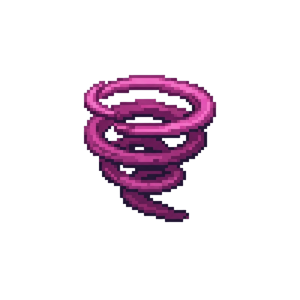 A Dizzy Magenta Spiral Trail