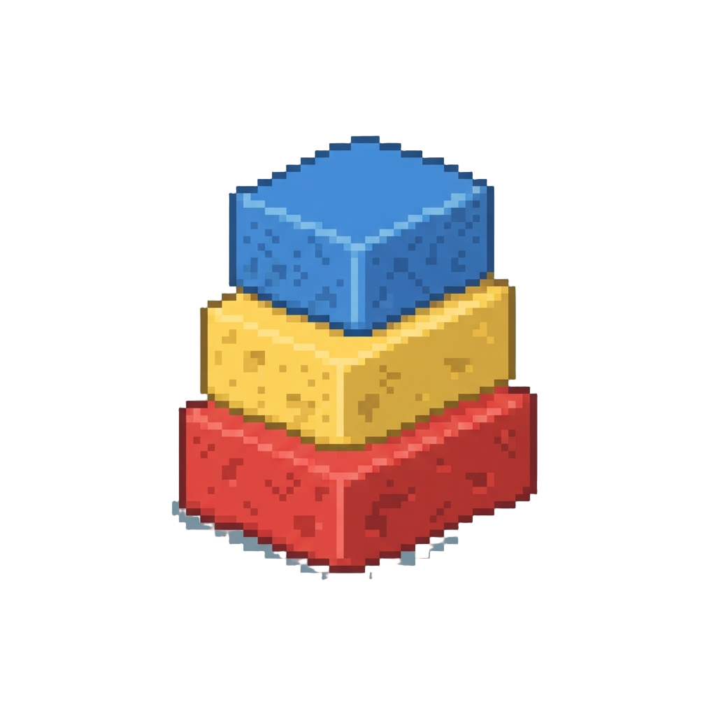 A Tower of Soft Foam Gym Blocks