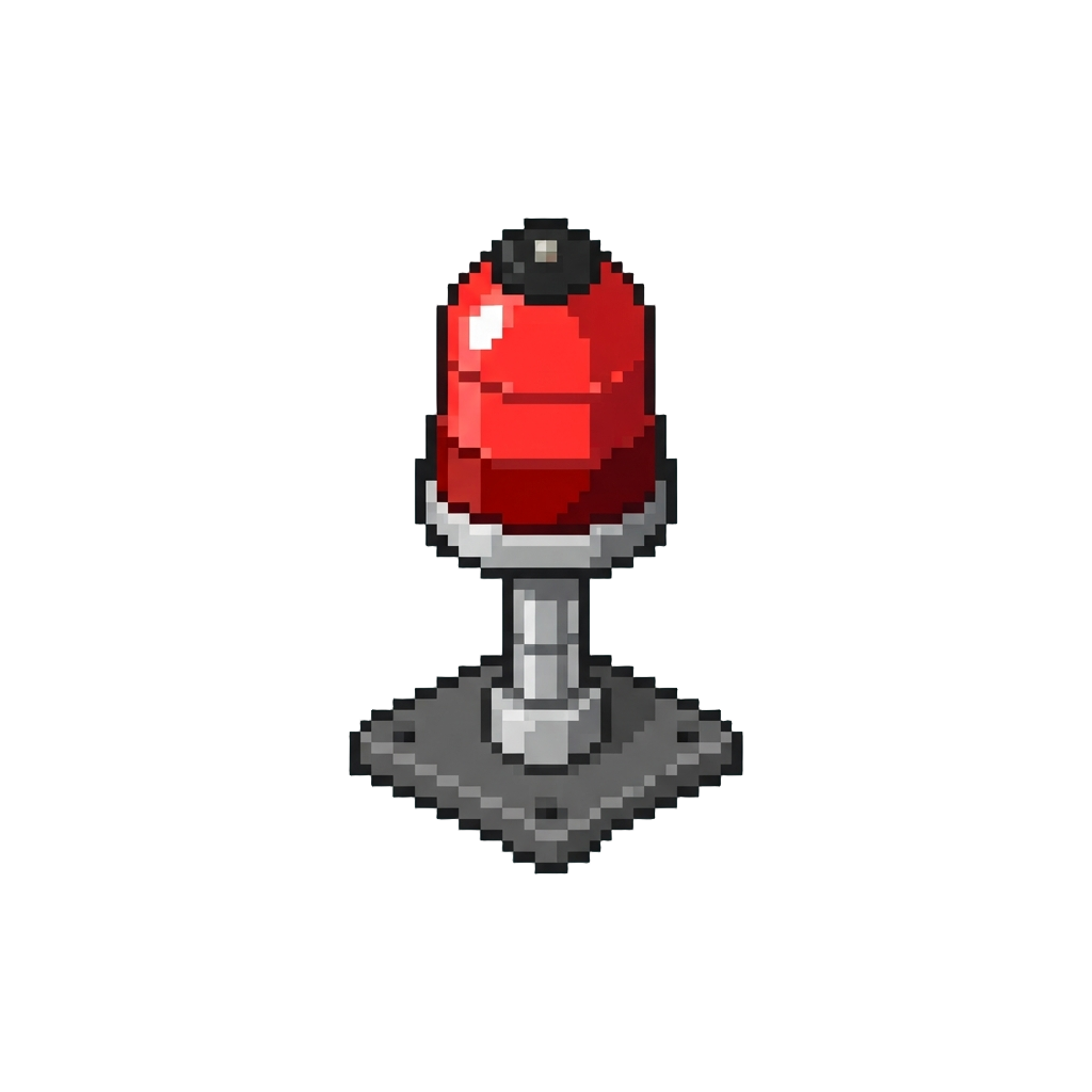 A Flashing Red Beacon Light Atop the Antenna
