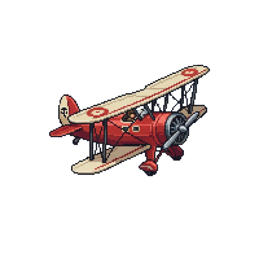 A Passing Vintage Biplane Tipping Its Wings in Salute