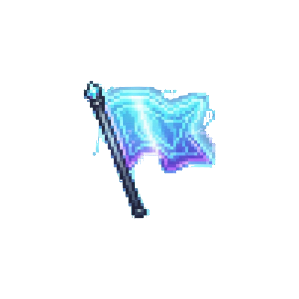A Glowing Holographic Flag Pulsing with Vibrant Light