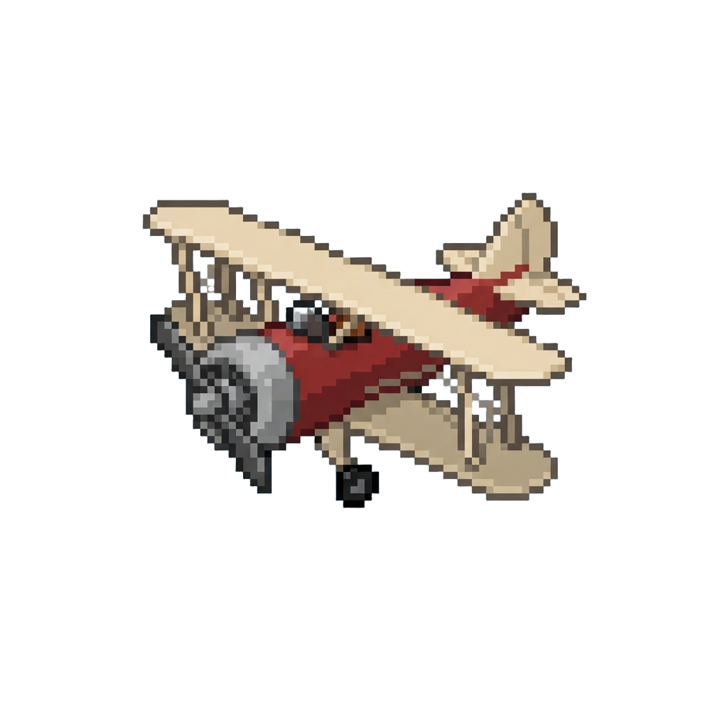 A Passing Vintage Biplane Blown Off Course