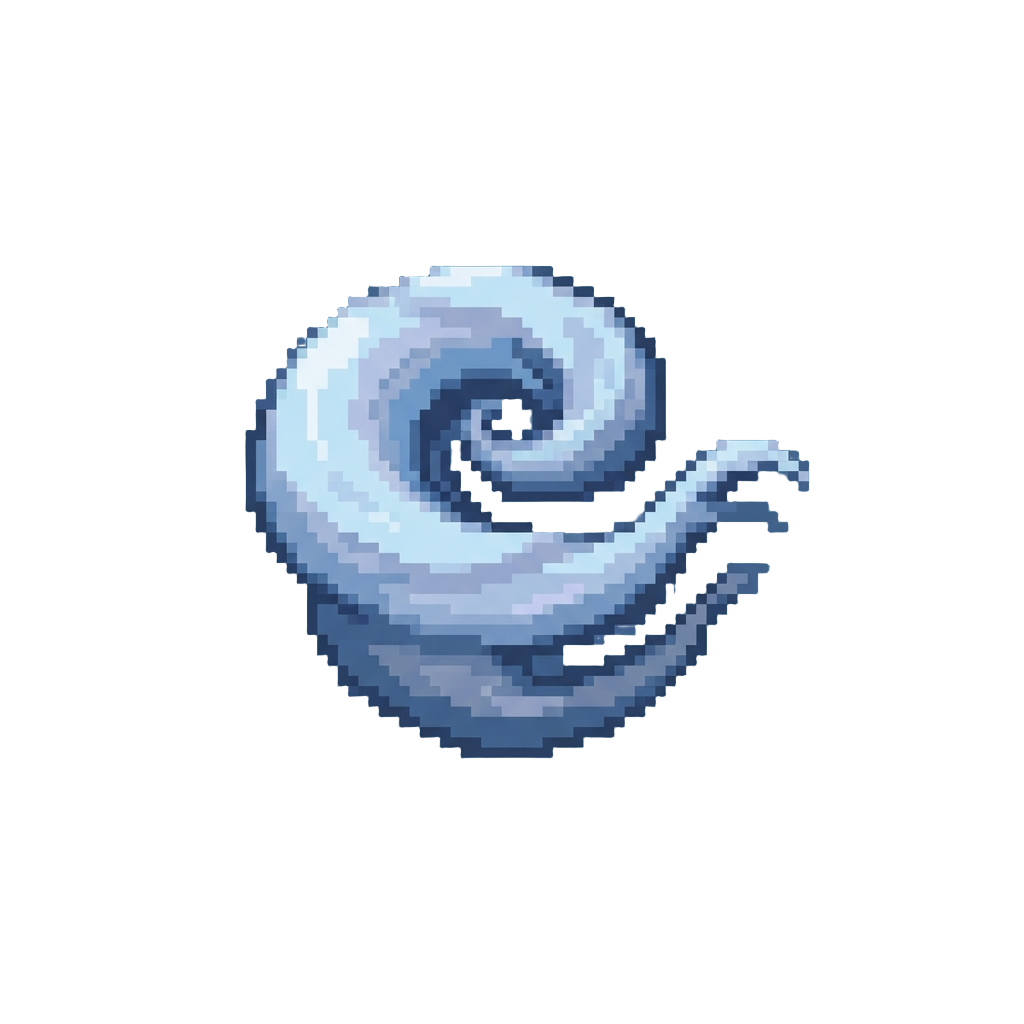A Drifting Evening Fog Cloud Blown Away in a Swirl