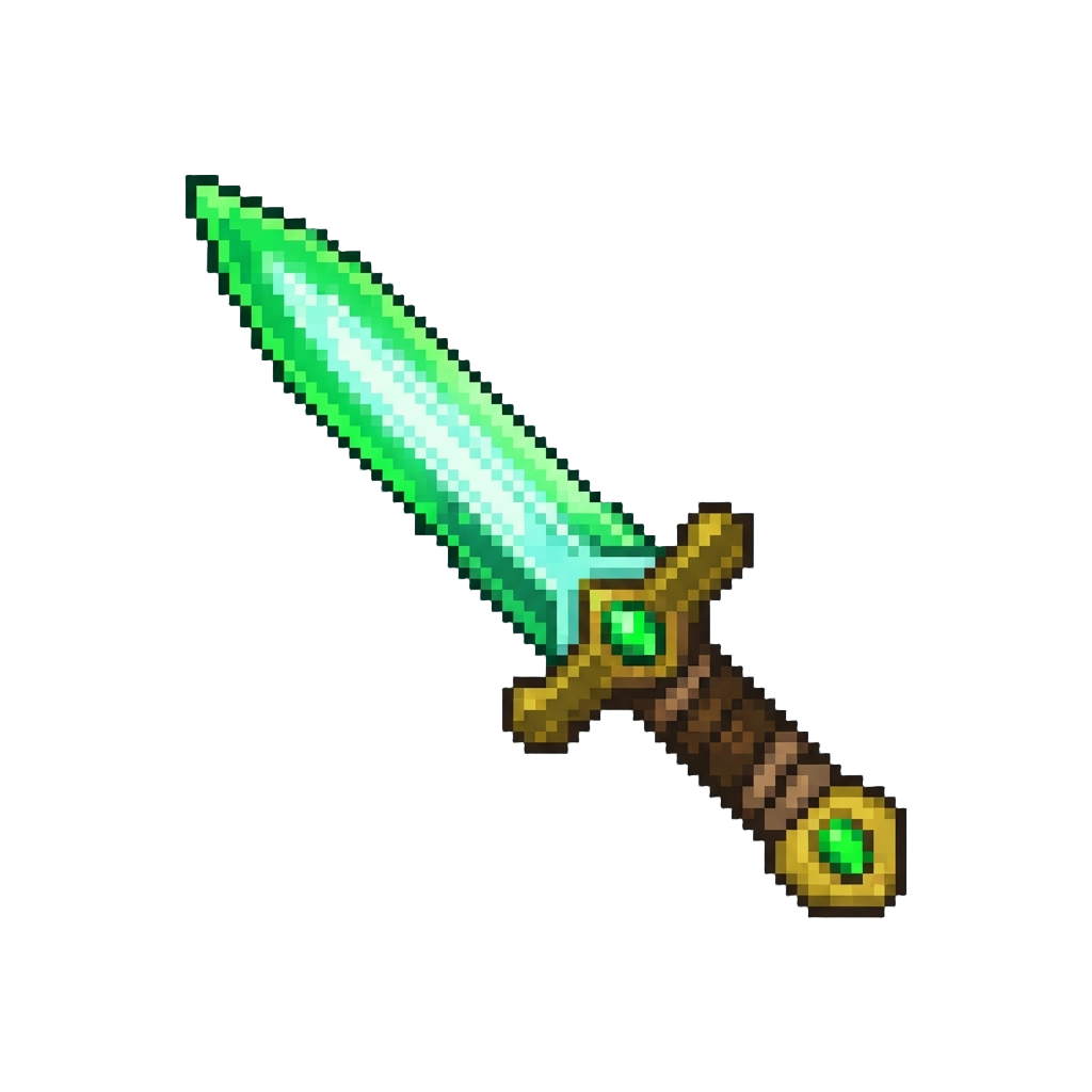 A Glowing Emerald Dagger