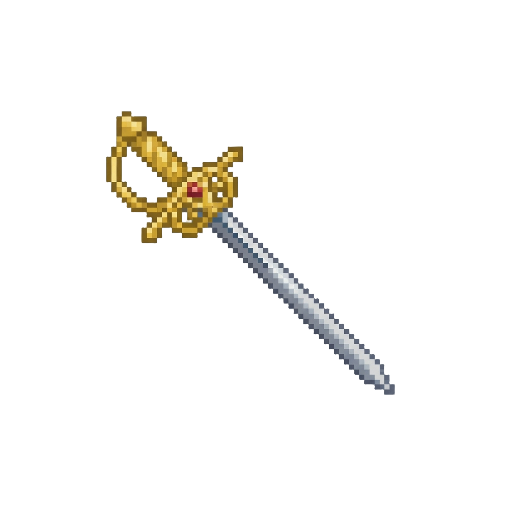 A Golden-hilted Fairytale Rapier