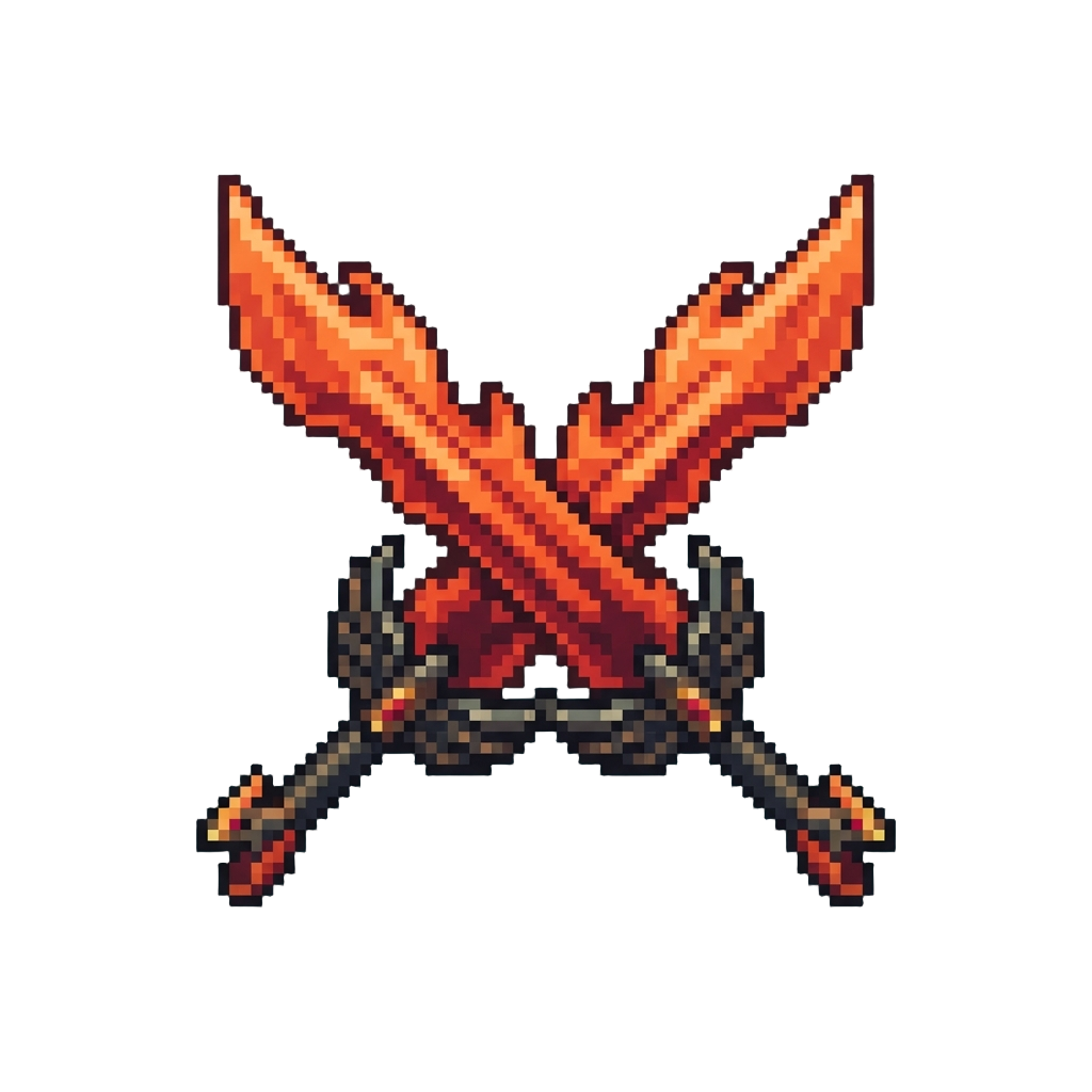 A Fiery Phoenix Daggers Set