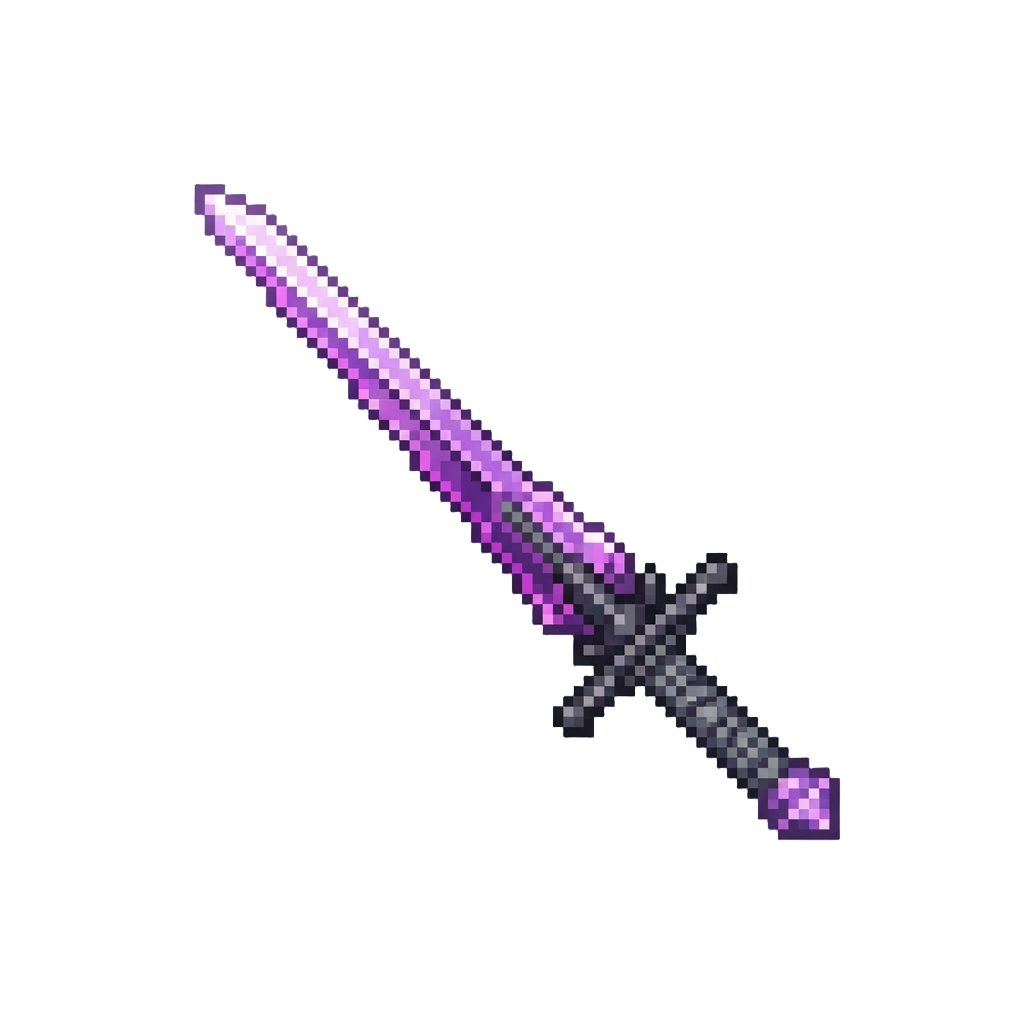 A Glowing Amethyst Rapier