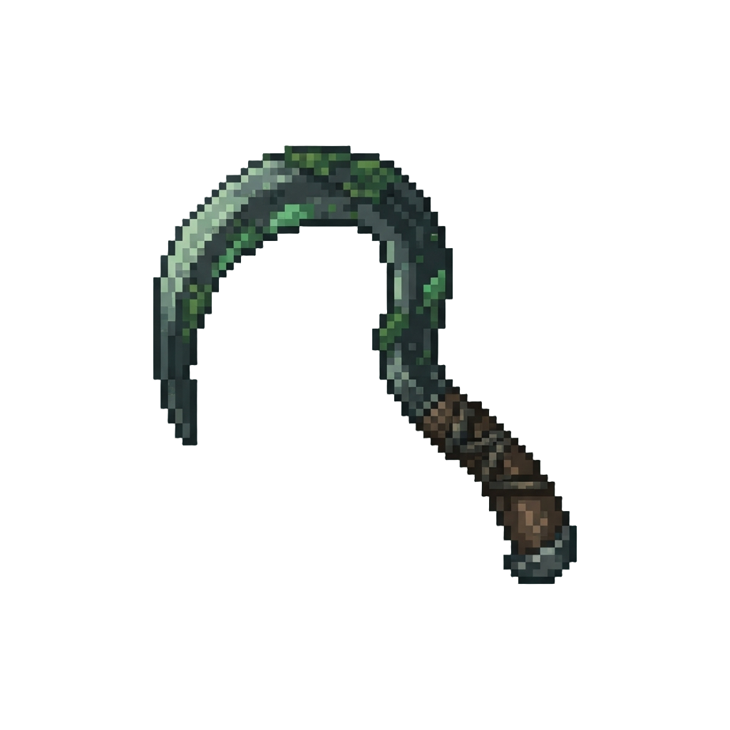 A Dark Mossy War-sickle