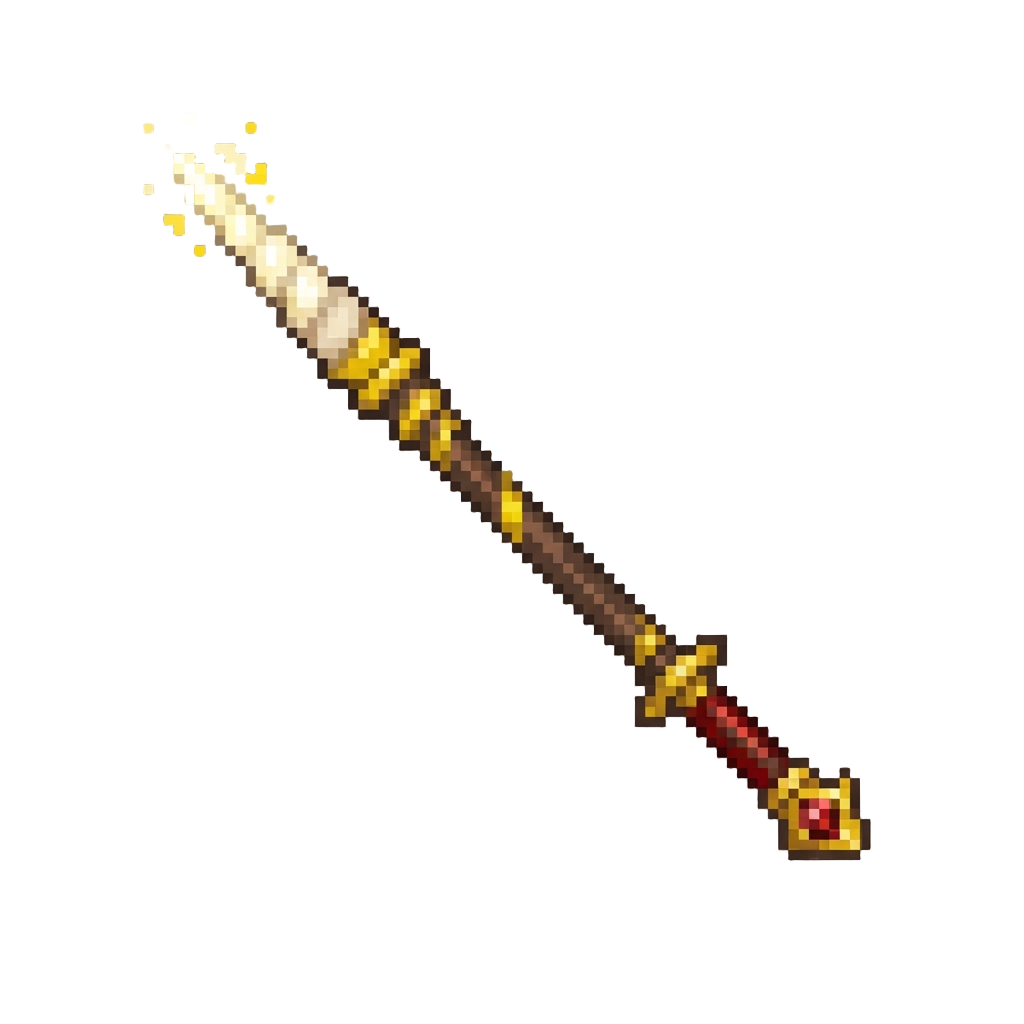 A Gilded Unicorn Horn Spear