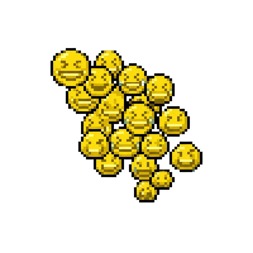A Shower of Bright Yellow Laughing Emojis