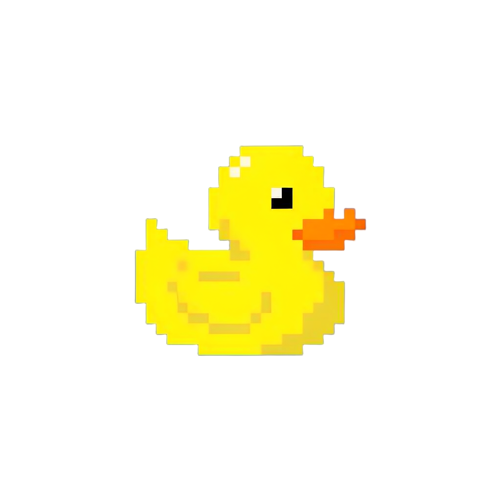 A Single Tiny Yellow Rubber Duck That Squeaks Faintly