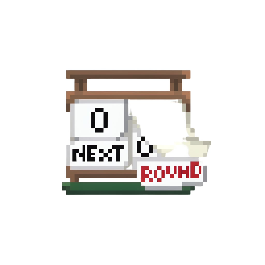 A Cartoon Scoreboard Flipping Eagerly to 'next Round'