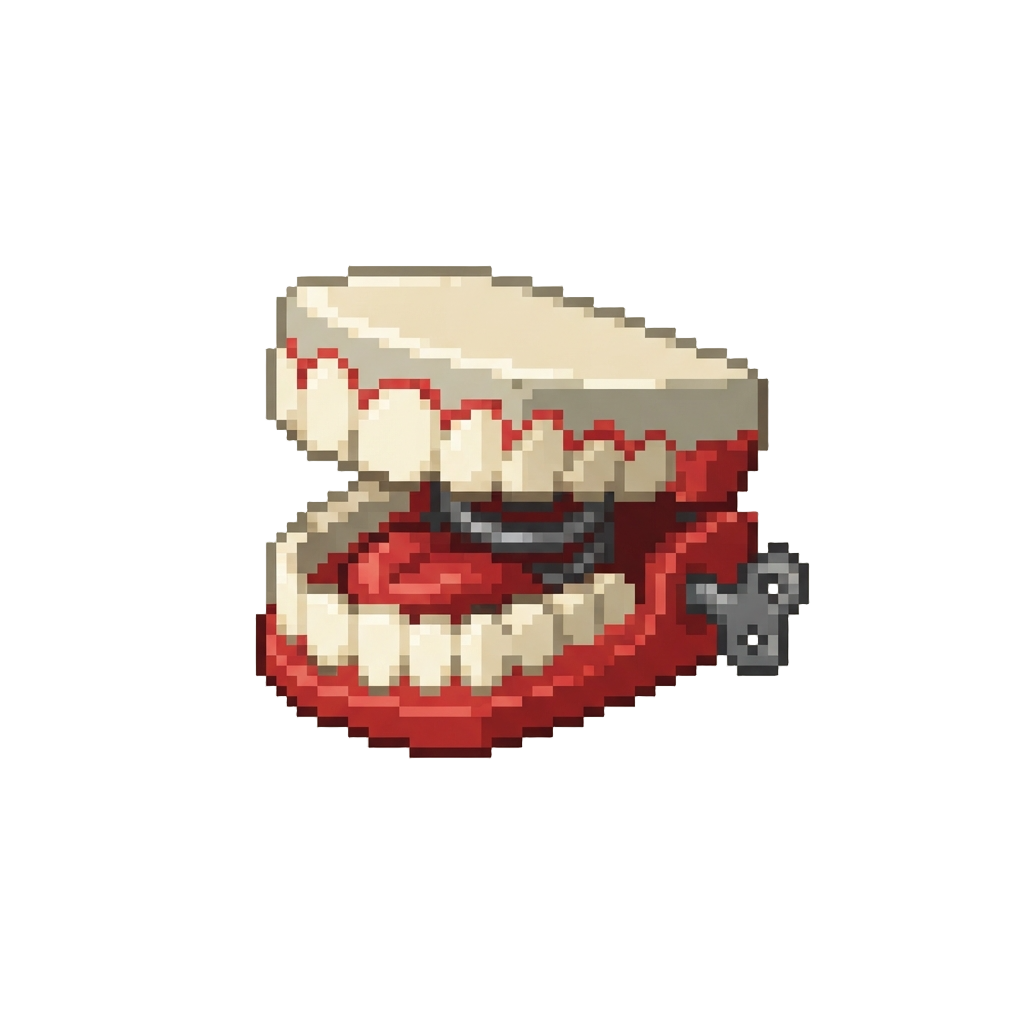 A Pair of Spring-loaded Comedy Chattering Teeth