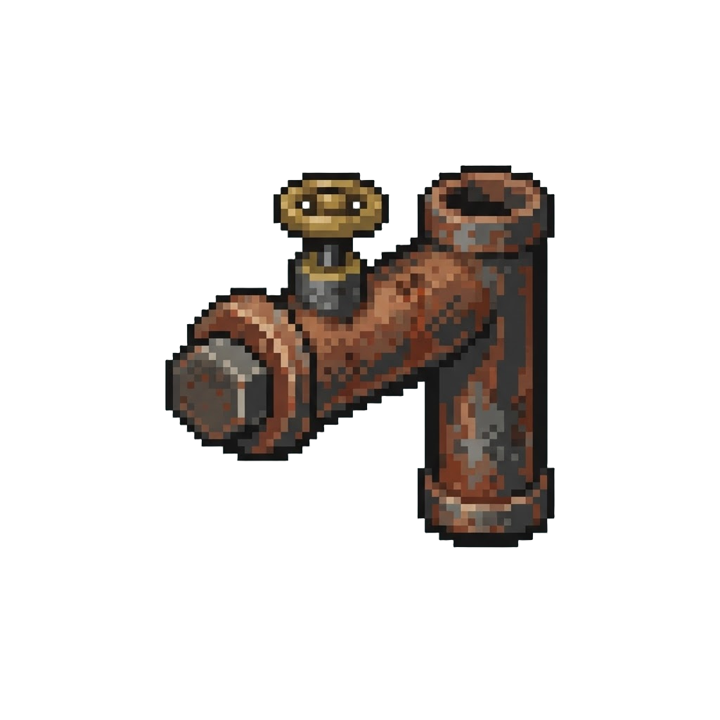 A Rusty Iron Water Line