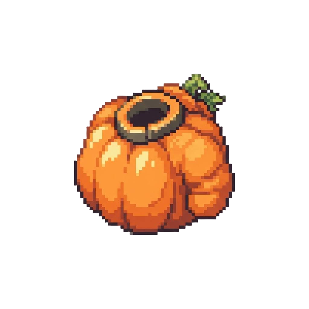 Goofy Giant Pumpkin Foam Suit Stuck Awkward Around the Neck