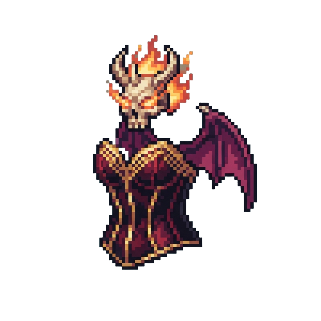 Dazzling Glowing Succubus Queen Regalia with Velvet Corset and Fiery Skull Crown