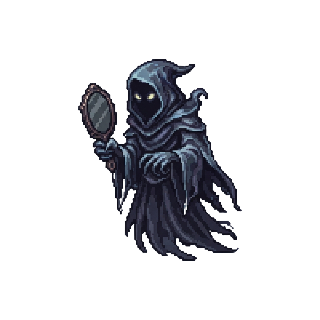 A Shadowy Mirror Wraith Figure