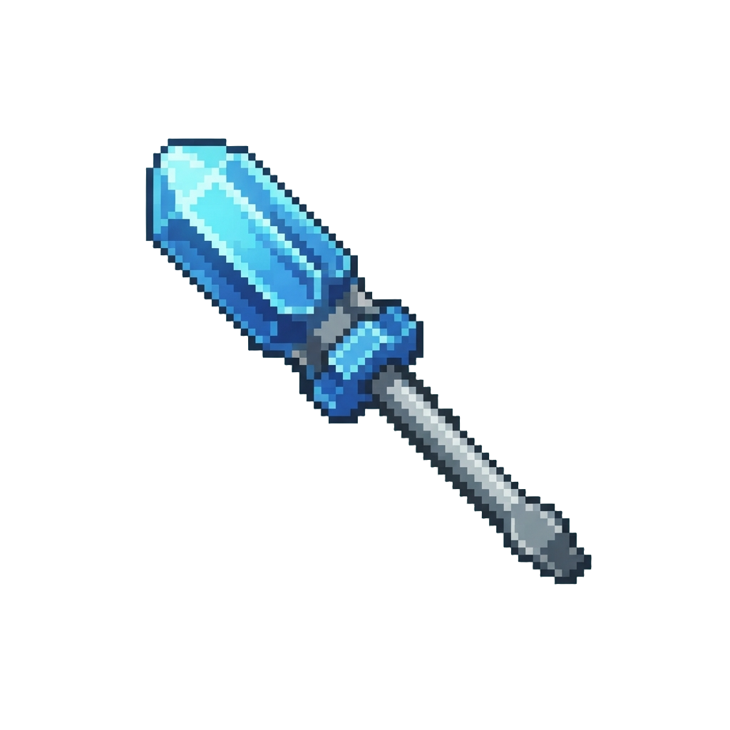 A Glowing Crystal Screwdriver
