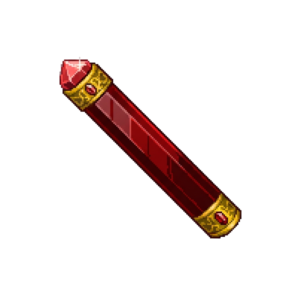 A Polished Garnet Baton