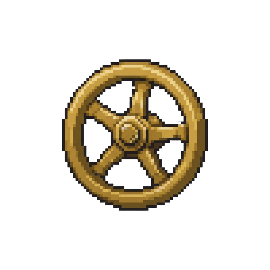 A Miniature Brass Steering Wheel