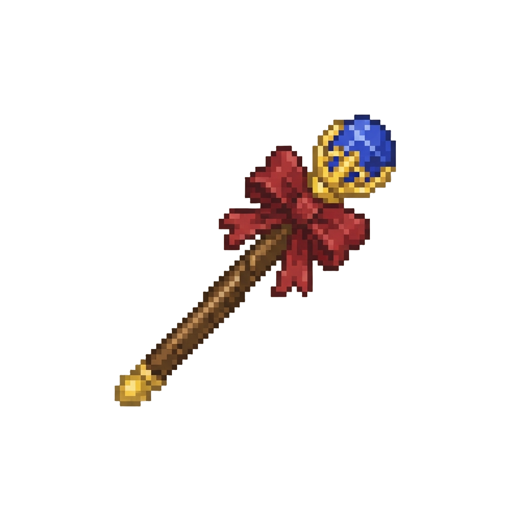 A Velvet-ribboned Royal Wand