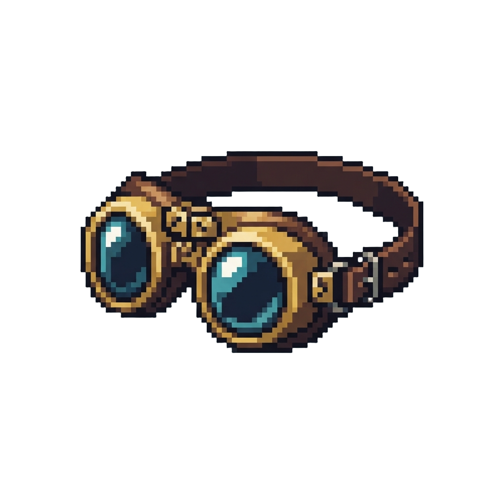 A Pair of Polished Aviator Goggles