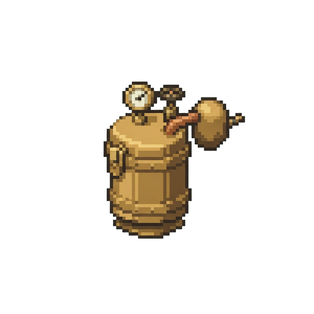 A Miniature Brass Pocket Boiler