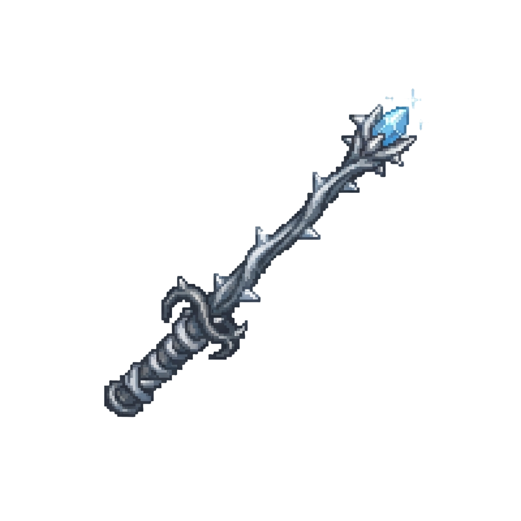 A Silver Thorned Wand